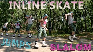 Learn and Practice Jumps and Slalom  Inline Skates [upl. by Ariajaj]