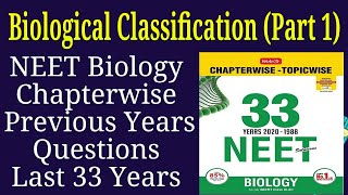 Biological classification class 11 neet previous year questions last 33 years [upl. by Anuayek]