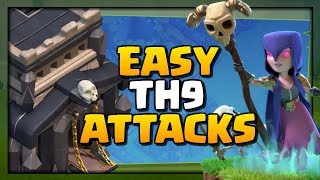 EASY TH9 Attacks Top 3 Strategies for 3 Stars in Clash of Clans [upl. by Nivan]