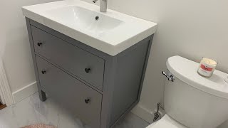 HOW TO install IKEA Hemnes  Odensvik  Dalskär bathroom vanity [upl. by Retlaw]