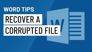 Word Quick Tip Recover a Corrupted File [upl. by Azne]