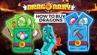 How to buy RARE and Incommon dragons in Dragonary breeding Farming mining starter pack coinary hub [upl. by Nuzzi397]