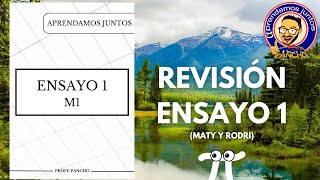 Revisión ensayo 1 M1 Jornada de ensayos PAES [upl. by Gere]