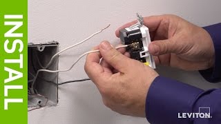 How to Install a GFCI Outlet AFCI and Dual AFCIGFCI Outlet  Leviton [upl. by Sasnak408]