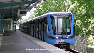 SL Tunnelbana  Metro at Björkhagen station Stockholm [upl. by Esil]