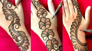 Top stylish back hand mehndi design  easy mehndi design  simple mehndi  mehndi design  mehndi [upl. by Biel]