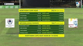 CSA T20 Knockout  Mpumalanga Rhinos vs Northern Cape Heat [upl. by Krause]