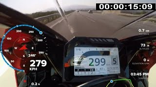 Honda CBR1000RR 2019 Exhaust SoundAcceleration 0300kmhTop Speed and Race [upl. by Einobe]