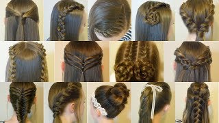 14 Easy Hairstyles For School Compilation 2 Weeks Of Heatless Hair Tutorials [upl. by Ognimod]