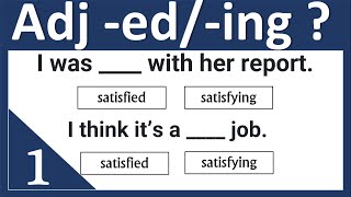 Adjectives ed and ing Quiz  Grammar quiz [upl. by Carling]