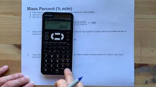 Calculate mm Percent by Mass of a solution [upl. by Yednil]