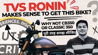 TVS Ronin Explained  Better than Cb350 and Classic  Detailed review of Ronin [upl. by Ailuj]