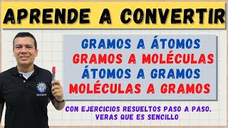 COMO PASAR O CONVERTIR DE GRAMOS A ATOMOS O MOLECULAS Y AL CONTRARIO SUPER FÁCIL [upl. by Annairdna590]