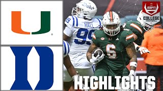 Duke Blue Devils vs Miami Hurricanes  Full Game Highlights  ESPN College Football [upl. by Yeldua]