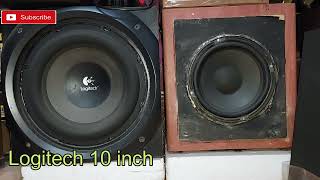 10 Inch Vs 8 Inch Subwoofer Bass Test  Logitech vs Sweton Subwoofer Test  The technoboy [upl. by Aitsirt]