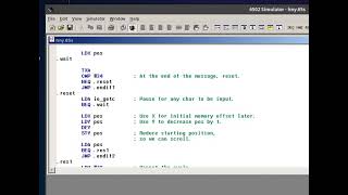 6502 Assembly Program to Scroll a quotHappy New Yearquot Message [upl. by Nylodnew]