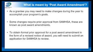 How to Submit a Post Award Amendment for Discretionary Grants [upl. by Dogs]