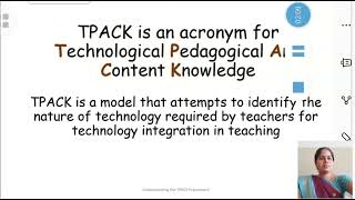 TPACK Model for teaching [upl. by Ynnohj437]