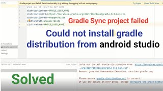 How to fix could not install gradle distribution in android studio [upl. by Lessard344]