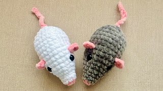 Cute Crochet Mouse 🐁 🐭 Crochet along super easy beginner friendly tutorial [upl. by Vivie]