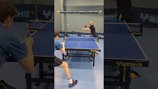 How I serve in practice VS in matches tabletennis pingpong [upl. by Akimed]