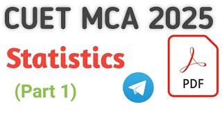 Statistics  Part 1  Measures of central tendencies  CUET MCA 2025 cuetmca bhucuet [upl. by Kirad]