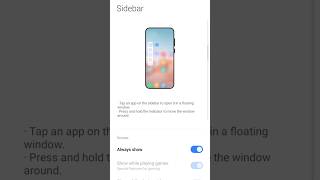 How to disable sidebar floating window setting shorts [upl. by Kreiker]