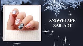 DIY Snowflake Nail Art [upl. by Brenden]