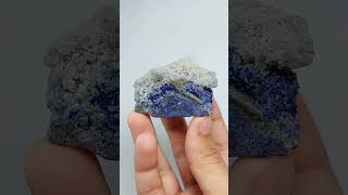 Natural Lazurite Crystal Terminated Mineral Specimen from Badakhshan Afghanistan [upl. by Eiramit]