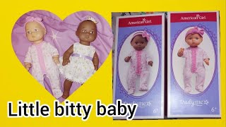 American girl Little Bitty Baby unboxing blonde and African American babies teenage collector [upl. by Aibun]