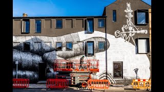 Phlegm artist works on mural at Eye Witness Works [upl. by Prior892]