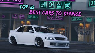 GTA 5 Top 10 Cleanest Stance Cars In GTA Online 2021 [upl. by Sualkcin]