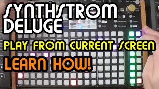 Starting A Sequence From Current Screen  Synthstrom Deluge Tutorial [upl. by Eceirtal]