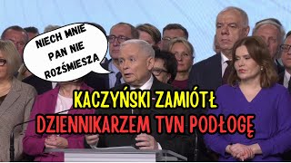 KACZYŃSKI ZAMIÓTŁ DZIENNIKARZEM TVN PODŁOGĘ quotPrzykryquot los Sobieniowskiego [upl. by Penhall]