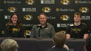 Swim and Dive  Andrew Grevers Abbey Taute Grant Bochenski Press Conference  111324 [upl. by Kaz]