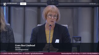 Høring om statsbudsjettet 2024 [upl. by Iggie]