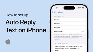 How To Setup Auto Reply Text on iPhone  Tutorial [upl. by Rento209]