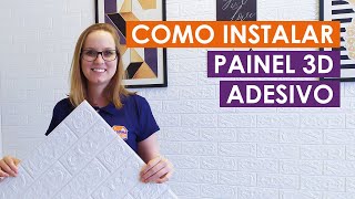 Como instalar e transformar uma parede com Painel Placa 3D Tijolo Adesivo DIY [upl. by Kcirej]