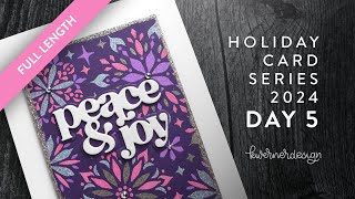 LIVE REPLAY  Holiday Card Series 2024  Day 5  Glitter Embossing [upl. by Nnaeirrac]