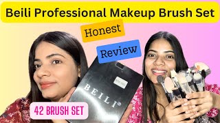 Best Makeup Brush For professional Makeup Artist  Beili Makeup Brush Set Review  review [upl. by Hellene]