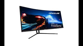 Nixeus EDG 34” Ultrawide 3440 x 1440 AMD Radeon FreeSync Curved Gaming Monitor NXEDG34S [upl. by Ellirehs]