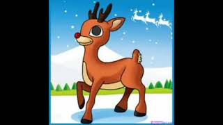 Rudolph The Red Nosed Reindeer Lyricskaraoke 🎤 [upl. by Sabanrab970]