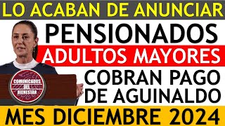 🔥📢 ÚLTIMO MOMENTO Pensionados y Adultos Mayores Recibirán Aguinaldo en Diciembre 💥 ¡Entérate Aquí [upl. by Richmal]