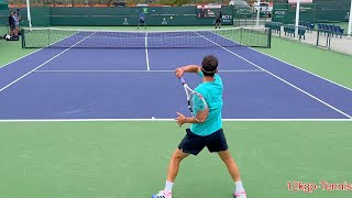 Dominic Thiem v Yoshihito Nishioka  2023 IW Practice  Extra Thiem Footage [upl. by Godfree318]