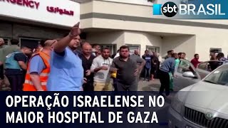 Forças de defesa israelenses encontram armas no maior hospital de Gaza  SBT Brasil 151123 [upl. by Keller26]