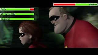 The Incredibles vs Soldiers with healthbars [upl. by Ezeerb]