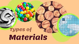 Types of MATERIALS for Kids Learn the names of materials in English [upl. by Betteann529]