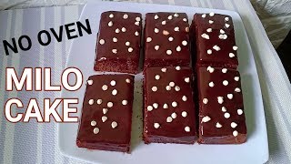 No Oven Milo Cake Recipe  How to Bake Milo Cake Without Oven [upl. by Earahc]