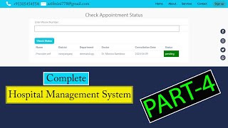 Check online Booking status Hospital Management System Part4 [upl. by Apur]