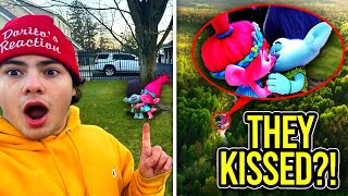 DRONE CATCHES POPPY amp BRANCH KISSING IN REAL LIFE TROLLS BAND TOGETHER MOVIE [upl. by Llennhoj]